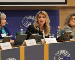 Anđelka Toto Ormuž speaking at the European Parliament