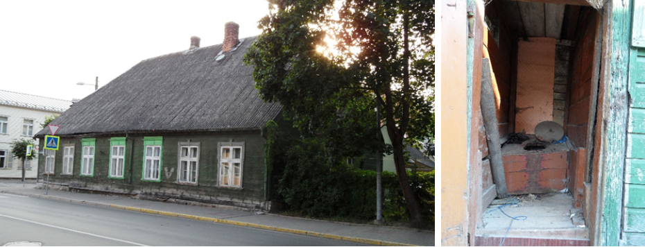 Figure 7: One of the oldest buildings in Võru heritage site includes high heritage value but extremely inadequate sanitary conditions for the few remaining inhabitants. According to the renovation concept approved by heritage authorities, this building could reach energy class C with cutting 57.4% from the current energy use. (Photo: Maris Mändel) 