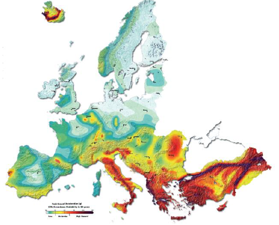 Figure 5	European Seismic Hazard Map [7]