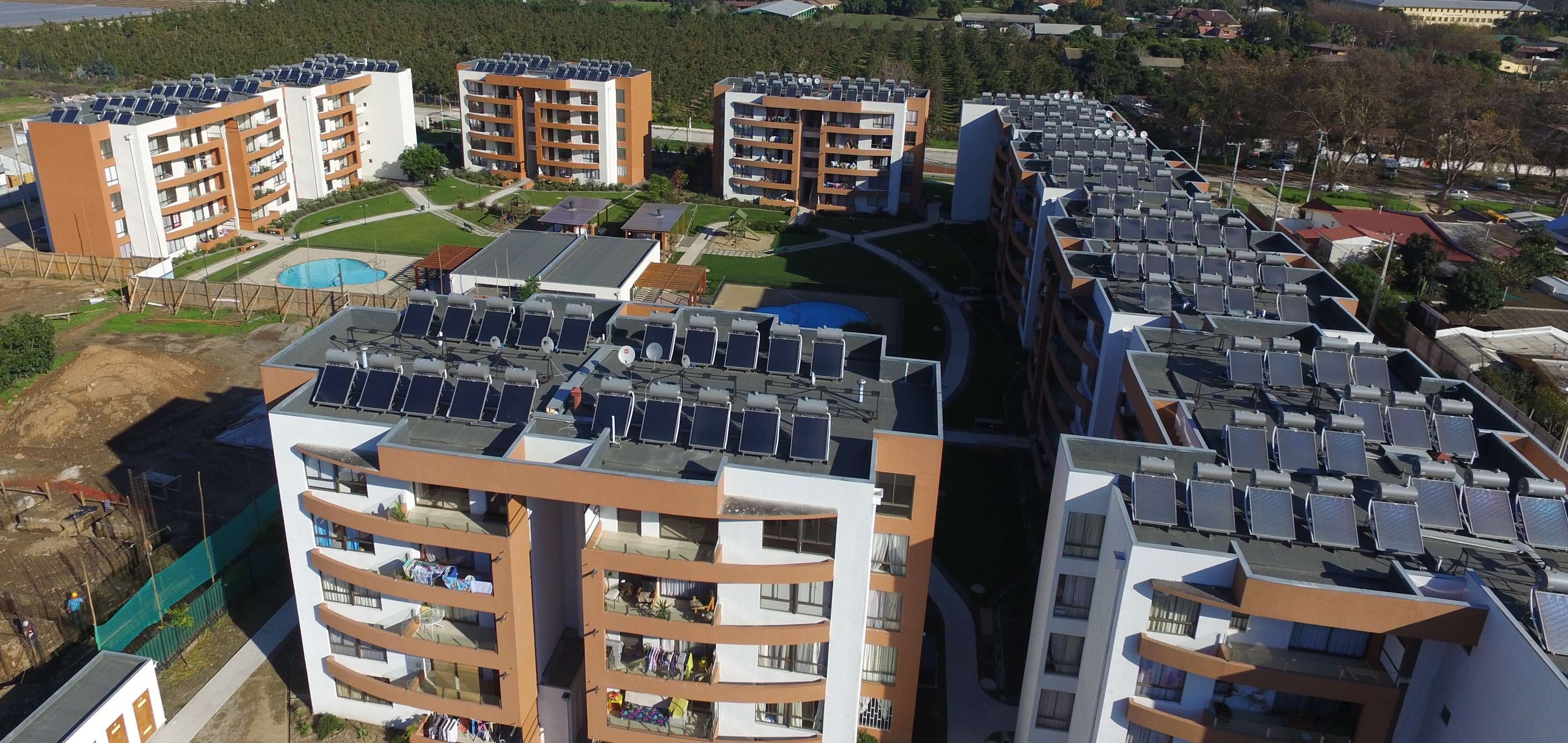 Figure 2: ST thermosiphon systems for hot water in multi-family buildings (Greece).